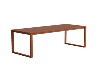 An Image of Case Eos Outdoor Communal Table Rust