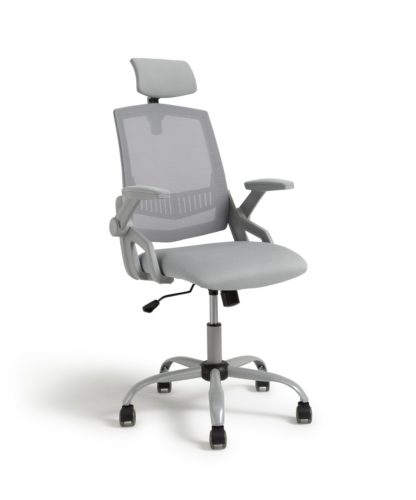 An Image of Habitat Milton Mesh Ergonomic Office Chair - Grey