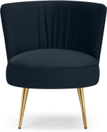 An Image of Cordova Accent Armchair, Twilight Blue Velvet