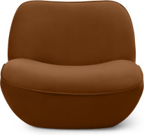 An Image of Sete Accent Armchair, Cinnamon Velvet