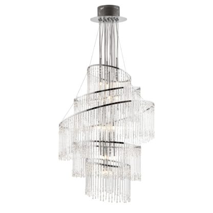 An Image of Vogue Camille 24 Light 73cm Chandelier Chrome
