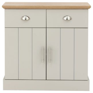 An Image of Easton 2 Door 2 Drawer Compact Sideboard - Grey