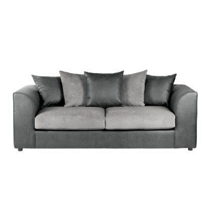 An Image of Blake Fabric Combo 3 Seater Sofa Chocolate (Brown)