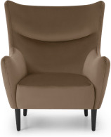 An Image of Bridget Accent Armchair, Taupe Velvet