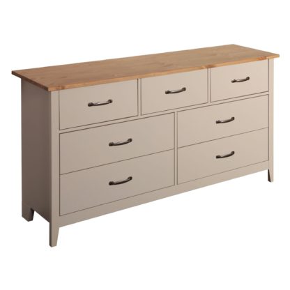76ec1d359e9df3ae070d066b9cb1897155743108ba70427c4c7b4f1ba4825618.jpg An Image of Norfolk Grey Wide 7 Drawer Chest Grey