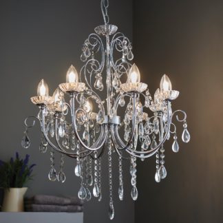 An Image of Vogue Tabitha 8 Light 69cm Chandelier Chrome