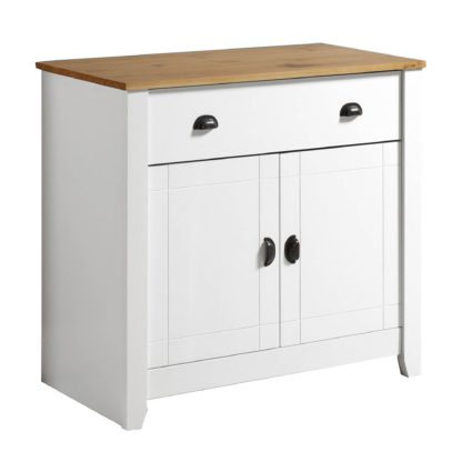 7b7fd5034e80da88ec5470eb38d5eba843ac7c5c4ee49c140521bce54f73b764.jpg An Image of Ludlow White Sideboard White/Brown