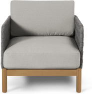 An Image of Kolbe Garden Armchair, Grey & Acacia