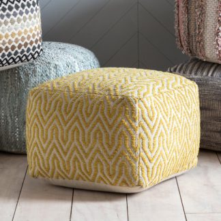 An Image of Stromstad Pouffe Yellow
