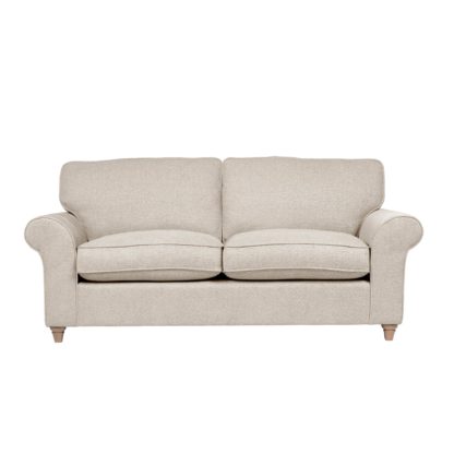 An Image of Rosa Fabric 3 Seater Sofa Grey