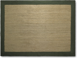 An Image of Granico Jute Border Rug, Large 160 x 230cm, Natural & Green