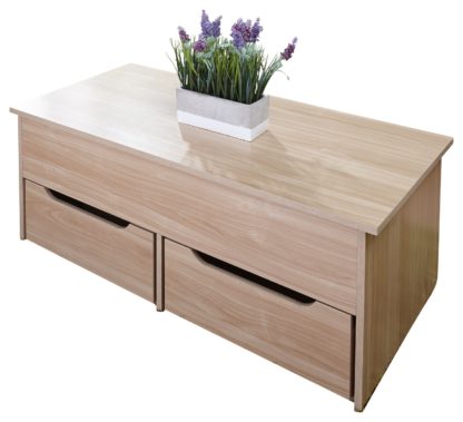An Image of Ultimate Storage 2 Drawer Lifting Coffee Table - Oak Effect