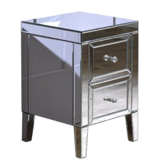 An Image of Valencia 2 Drawer Bedside Silver