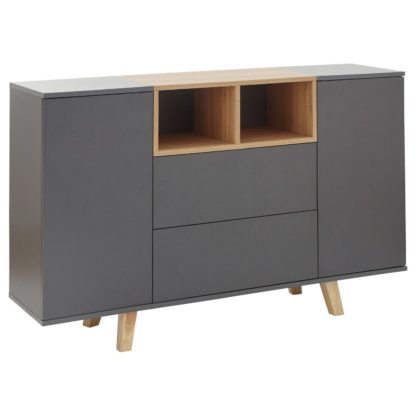 An Image of Modena 2 Door 2 Drawer Sideboard - Grey