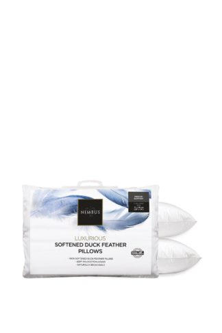 An Image of Nimbus Softened Duck Feather Pillow Pair
