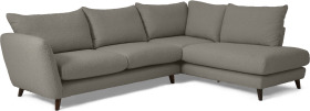 An Image of Elmira Right Hand Facing Corner Sofa, Dove Grey Boucle