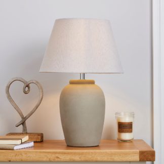 An Image of Cadoc Large Concrete Table Lamp Grey