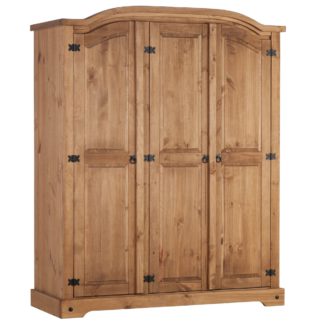 An Image of Corona Triple Wardrobe Natural