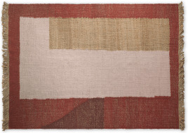 An Image of Halesia Flatweave Jute Rug, Large 160 x 230cm, Terracotta