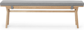 An Image of Jenson Dining Bench, Oak & Mountain Grey