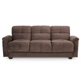 An Image of Cate Fabric Sofa Bed with Ottoman Grey