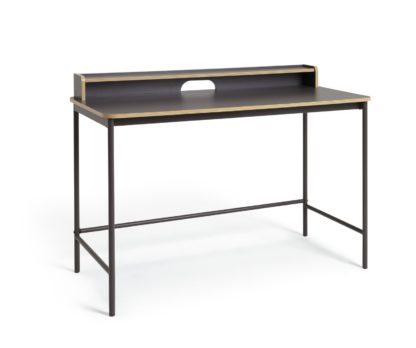 An Image of Habitat Wood Edged Desk - Two Tone