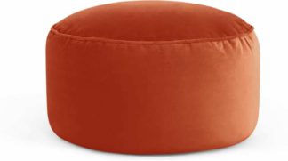 An Image of Lux Velvet floor cushion, Flame Orange Velvet