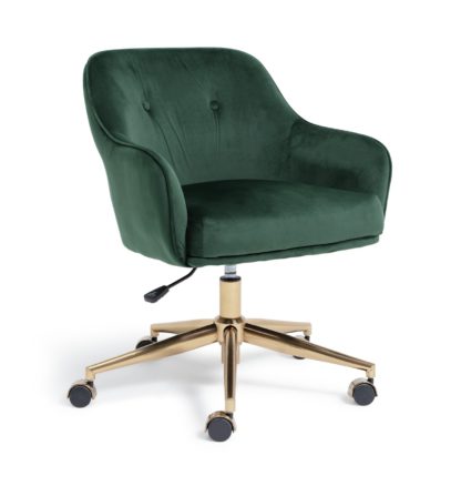 An Image of Habitat Marco Office Chair - Forest Green
