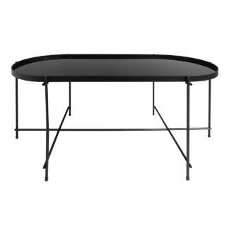 An Image of Boutique Oval Coffee Table - Black