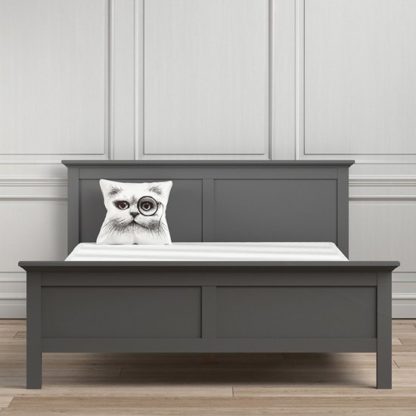 a3b733be483bf0369d128b661d222d51f04123ff77891174bf096d48b8e79b95.jpg An Image of Paroya Wooden King Size Bed In Matt Grey