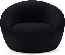 An Image of Isadora Accent Armchair, Black Boucle