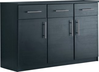 An Image of Argos Home Anderson 3 Door 3 Drawer Sideboard - Black