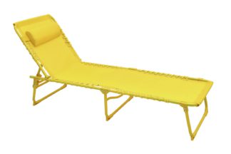 An Image of Argos Home Set of 2 Sun Loungers - Yellow