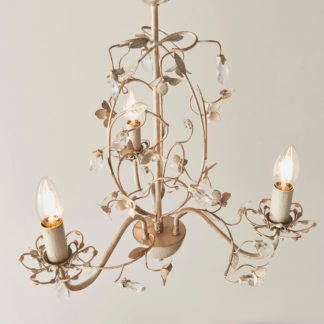 An Image of Vogue Olive 3 Light Chandelier Antique Gold