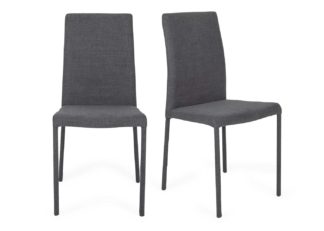 An Image of Heal's Bronte Pair Of Dining Chairs Moda Smoke