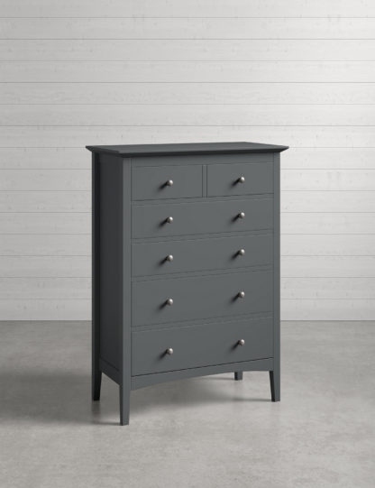 adf108a0e02f0614359a2ea9fe5b98823cbede34361a999005f0f9544ba52c1d.jpg An Image of M&S Hastings Dark Grey 6 Drawer Chest