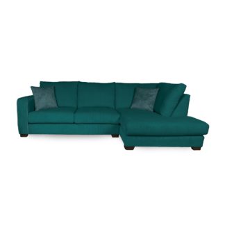 An Image of Carson Corduroy Right Hand Corner Sofa Emerald Green