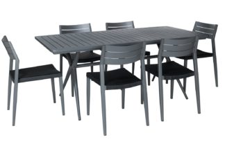 An Image of Habitat Lobos 6 Seat Table Set With Chairs