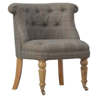 b96392230f9af0a0bb9a88c0210c280a3c29a027017f893f882eda0c19127f78.jpg An Image of Trenton Fabric Upholstered Accent Chair In Petite Multi Tweed