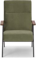 An Image of Merle Accent Armchair, Sycamore Green Velvet