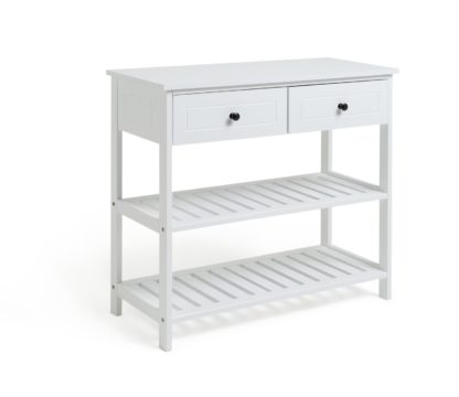 An Image of Habitat 2 Drawer Console Table - White
