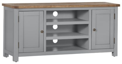 An Image of Habitat Kent 2 Door Large Low Sideboard TV Unit - Grey