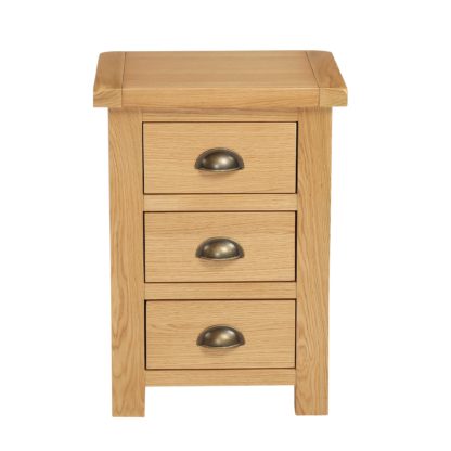 An Image of Sherbourne Oak Bedside Table Brown