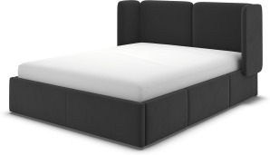 c9d7114caafa21b45963516a7bf6ce32103938c9fe44c73ffabb7b5d9455f1a2-1.jpg An Image of Ricola Super King Size Bed with Storage Drawers, Ashen Grey Cotton Velvet