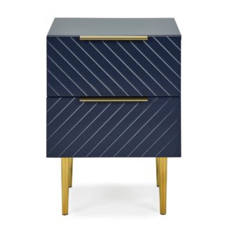 An Image of Maurice Navy Bedside Table Navy