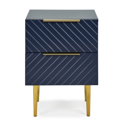 An Image of Maurice Navy Bedside Table Navy