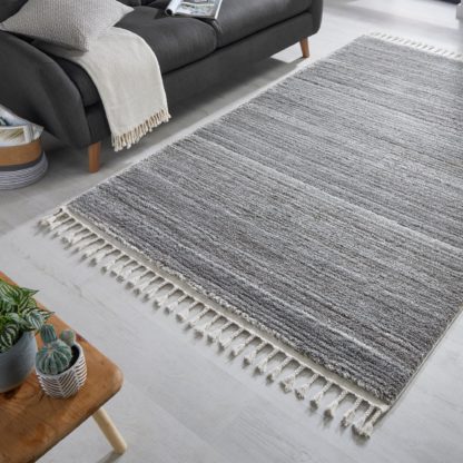 An Image of Holland Rug Grey and White