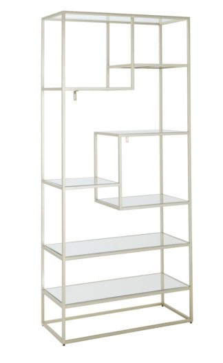 An Image of Dutch Glam 8 Tier Shelving Unit - Champagne