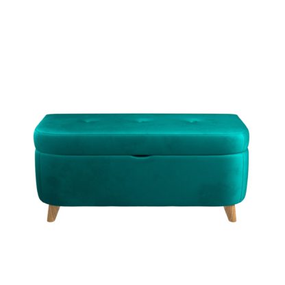 d135dbd952e52c15569acc4b150282836680fdef0a23d5a52776ef8fa06789a2.jpg An Image of Halston Velvet Ottoman Blue
