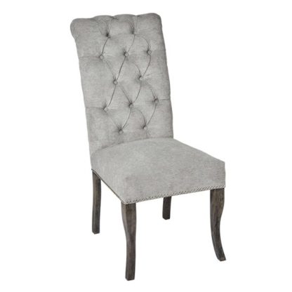 d4f1fd18411239e9727a1b67fa729d6ee5e88b48bfd840f74de2e4231771ff35.jpg An Image of Hepton Ring Pull Fabric Dining Chair In Grey